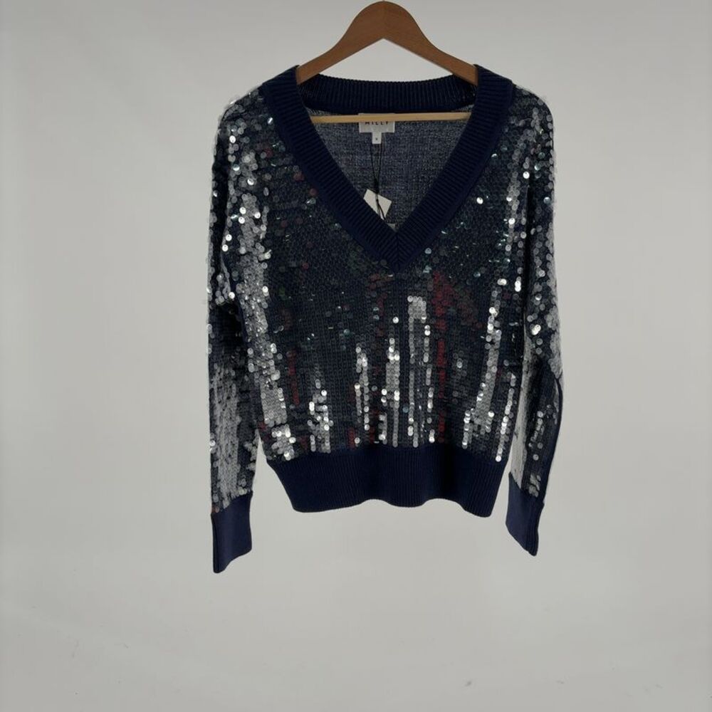 MILLY V-Neck Sweater in Multicolor